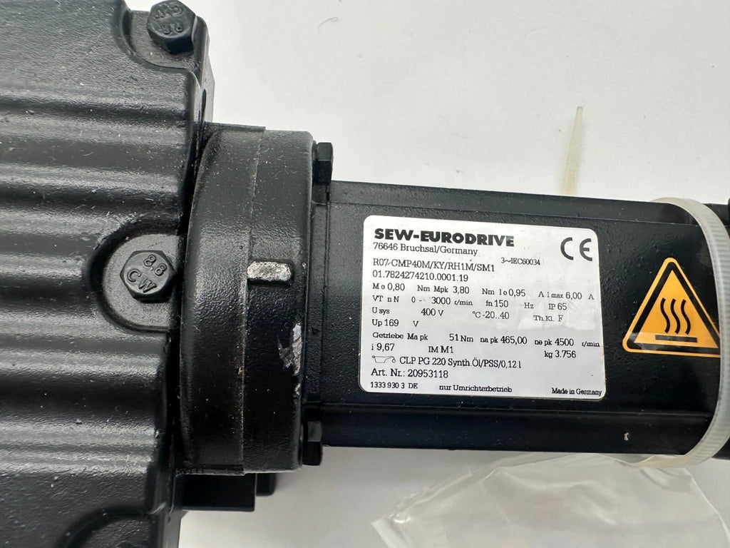 Sew-Eurodrive R07 CMP40M/KY/RH1M/SM1 CMP40MKYRH1MSM1 servo motor
