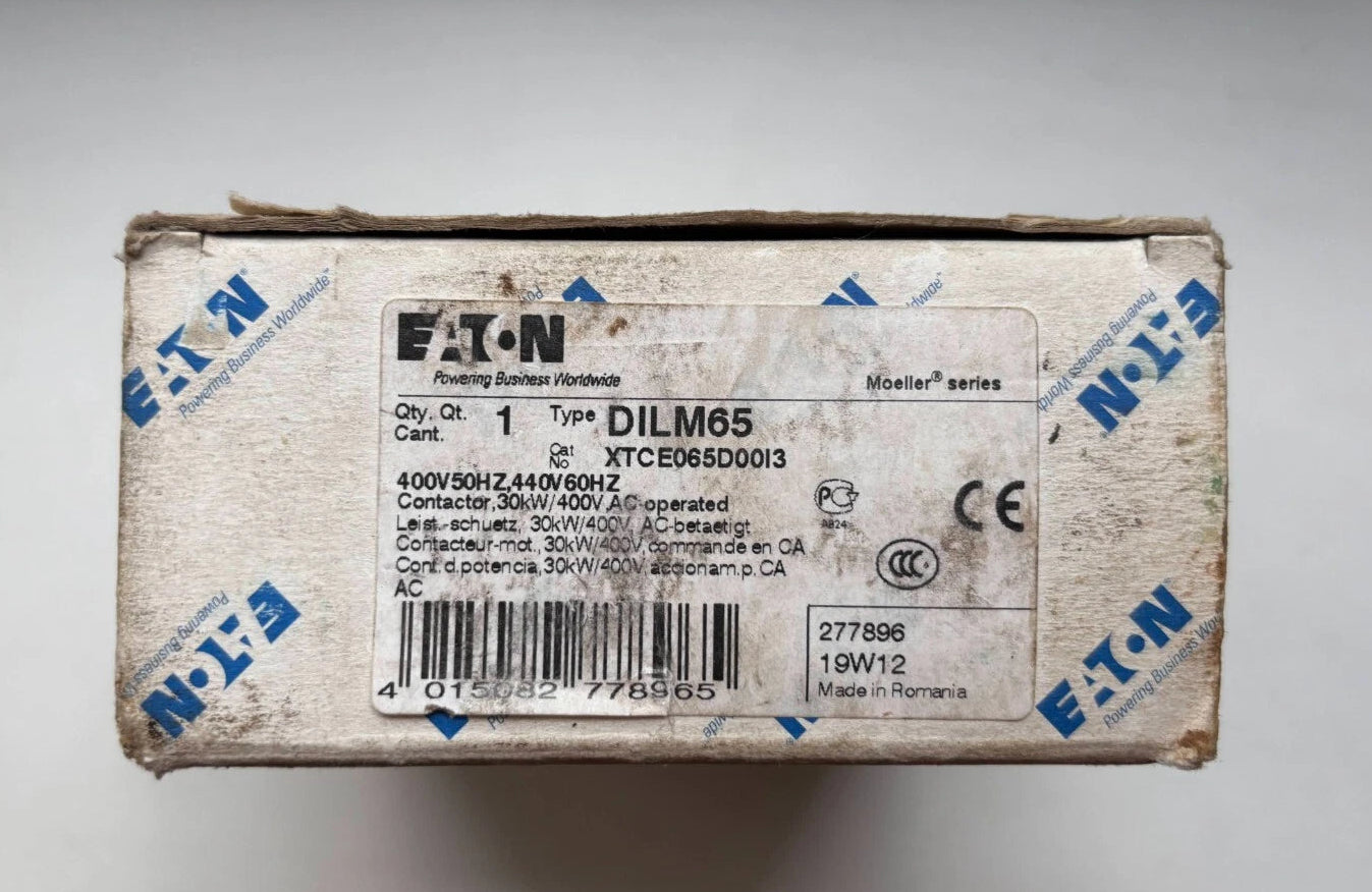 Eaton DILM65 Contactor 30kW 400V AC Moeller Series XTCE065D00I3