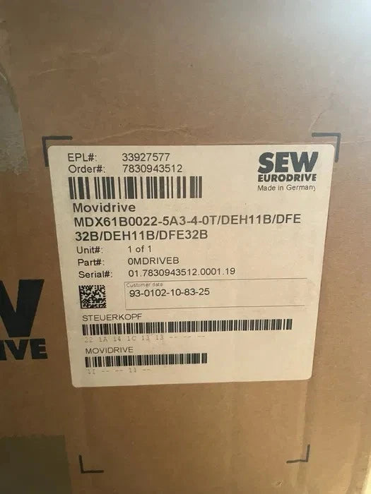 SEW MOVIDRIVE B MDX61B0022-5A3-4-0T + DEH11B + DFE32B | 400 V Frequency Inverter