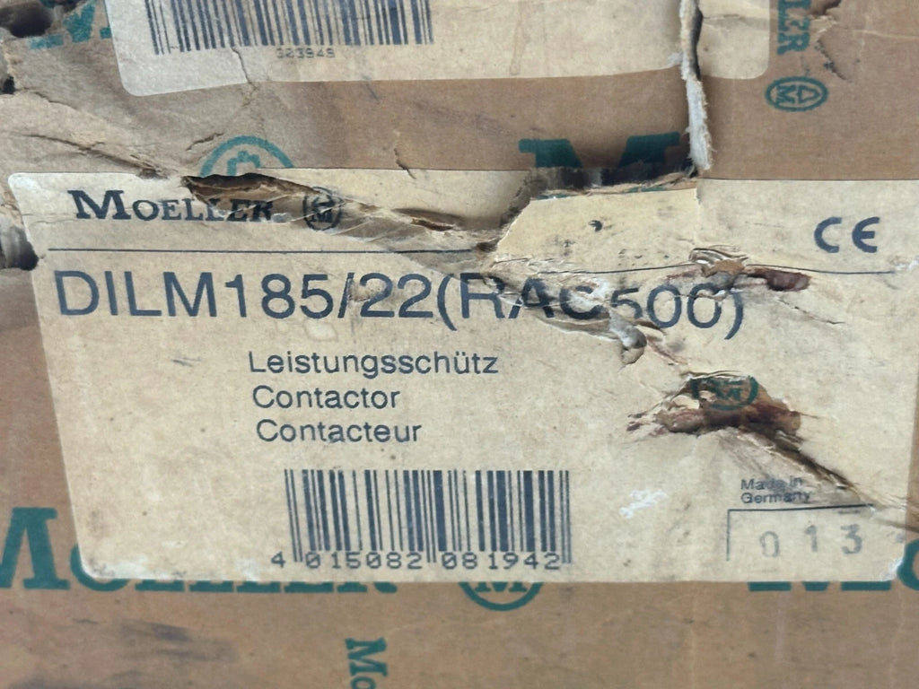 Moeller DILM185/22 (RAC500) Power Contactor – 185A AC-3, 3-Pole, IEC/EN 60947