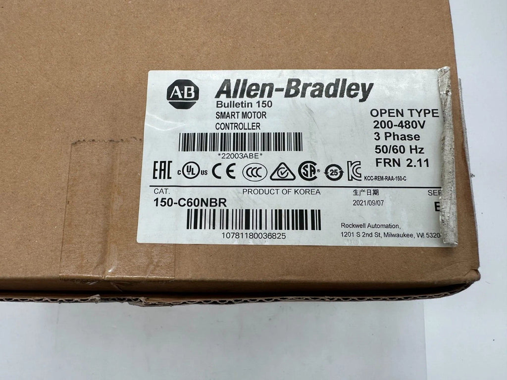 Allen-Bradley SMC-3 Smart Motor Controller 150-C60NBR Ser.B, 200–480V, 3-Phase