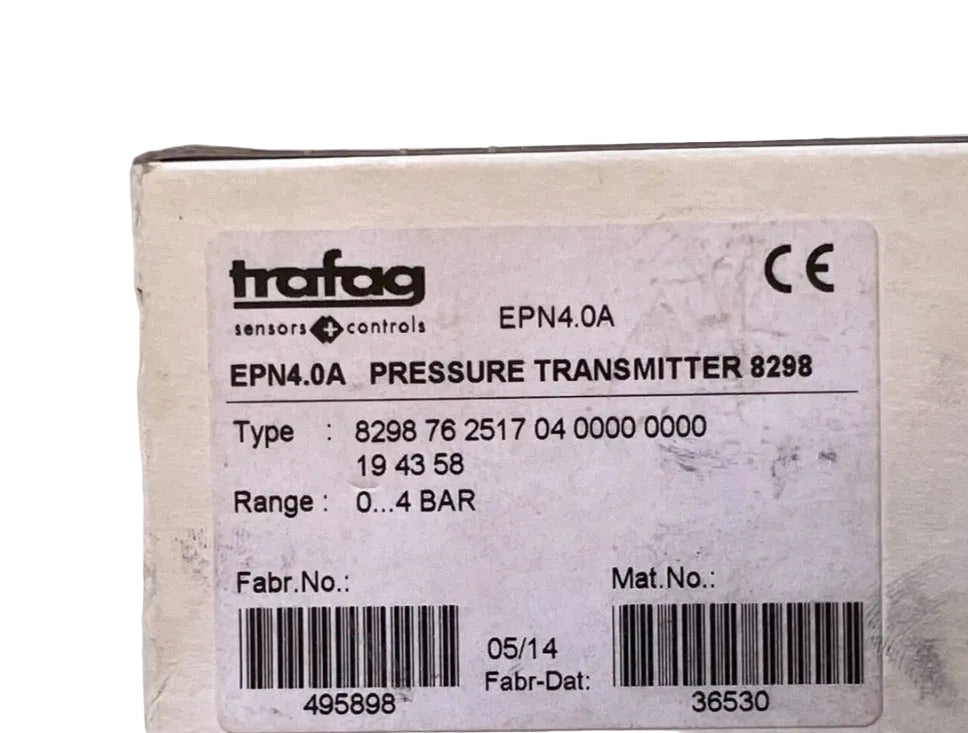 TRAFAG EPN4.0A 8298.76.2517 Drucktransmitter 0…4 bar 9…32 V DC