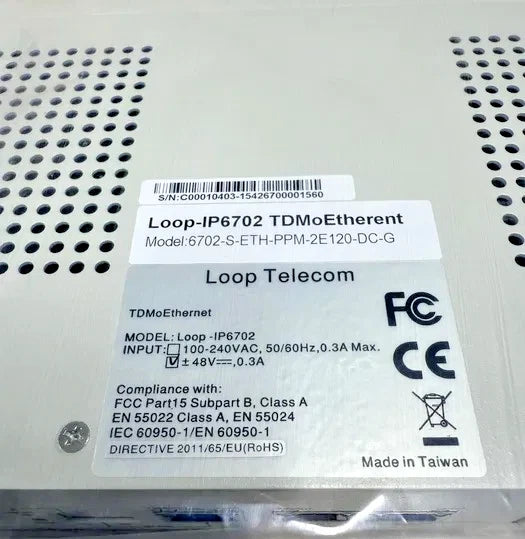 Loop Telecom Loop-IP6702 TDMoEthernet-Konverter | E1/T1 über Ethernet | 100–240 V AC