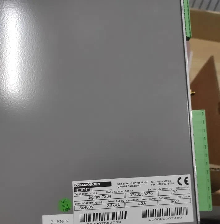 Kollmorgen Seidel digifas 7204 Servo Drive – 3x400V, 2.5kVA, 4.2A, IP20 /B2