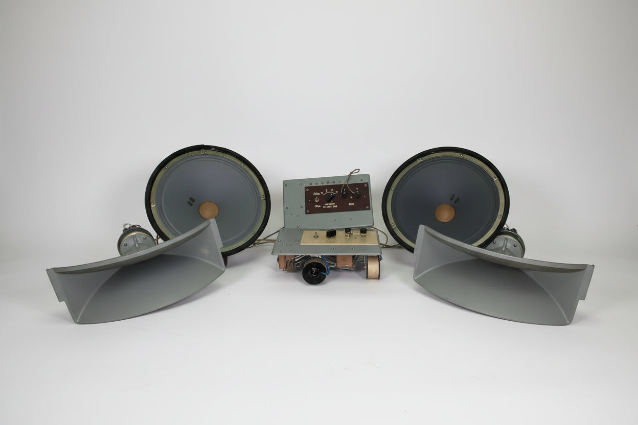 KINAP LOMO Cinema Speaker System – 25GDN-4 Woofers, 1A20 Compression Drivers with Horns, Original Passive Crossovers