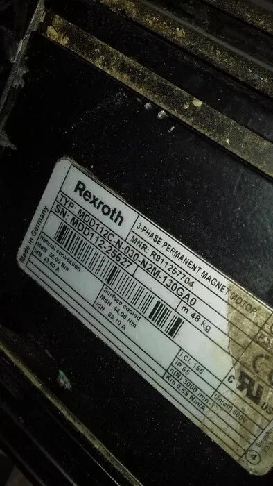 Bosch Rexroth MDD112C-N-130-N2M-130GA0 Servo Motor – 68Nm – 3000RPM – IP65