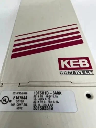 Variador de frecuencia industrial trifásico KEB COMBIVERT F5 10F5H1D-30AA de CA de 2,2 kW y 400 V